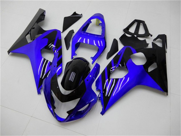 Billigste Suzuki GSXR 600/750 Motorrad Verkleidung 2004-2005 - Blau Glanzendes Schwarz