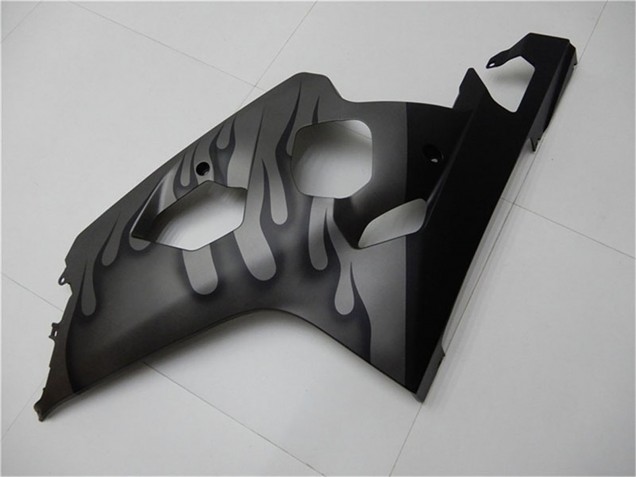 Billigste Suzuki GSXR 600/750 Motorrad Verkleidung 2004-2005 - Grau Schwarz Flamme