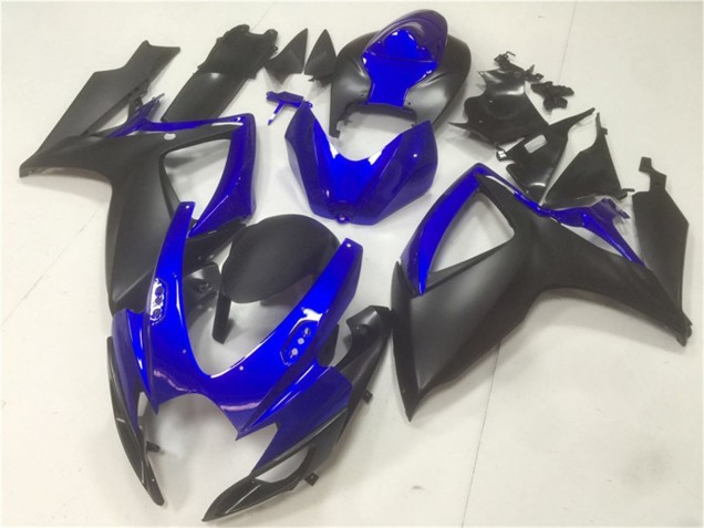 Billigste Suzuki GSXR 600/750 Motorrad Verkleidung 2006-2007 - Blau Matt Schwarz