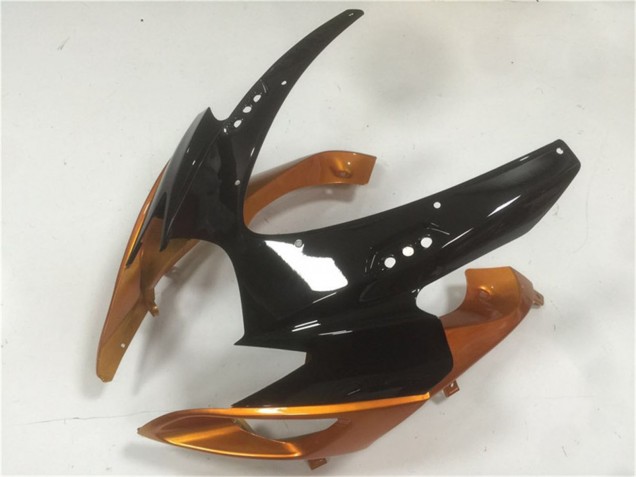 Billigste Suzuki GSXR 600/750 Motorrad Verkleidung 2006-2007 - Orange Glanzendes Schwarz