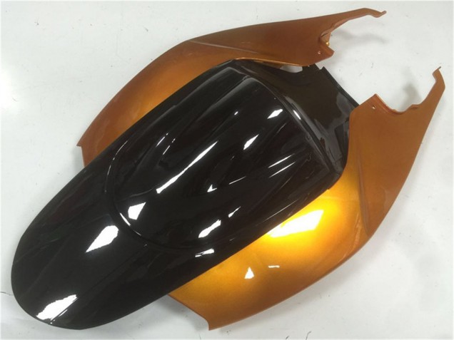 Billigste Suzuki GSXR 600/750 Motorrad Verkleidung 2006-2007 - Orange Glanzendes Schwarz