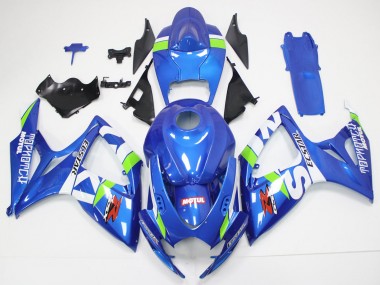 Billigste Suzuki GSXR 600/750 Motorrad Verkleidung 2006-2007 - Blau Weiss Grun Rot