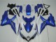 Billigste Suzuki GSXR 600/750 Motorrad Verkleidung 2008-2010 - Weiss Blau