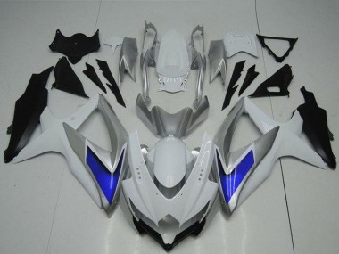 Billigste Suzuki GSXR 600/750 Motorrad Verkleidung 2008-2010 - Silber Weiss Blau Schwarz