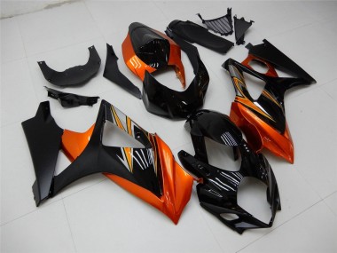 Billigste Suzuki GSXR 1000 Motorrad Verkleidung 2007-2008 - Orange Schwarz