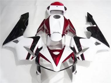 Billigste Honda CBR600RR Motorrad Verkleidungen Kit 2005-2006 - Weiss Rot Schwarz