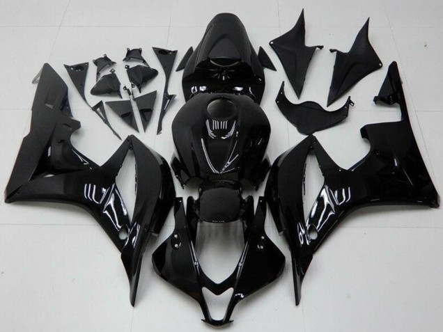 Billigste Honda CBR600RR Motorrad Verkleidung 2007-2008 - Glanzendes Schwarz