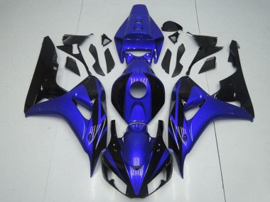 Billigste Honda CBR1000RR Motorrad Verkleidung Kit 2006-2007 - Blau Glanzendes Schwarz