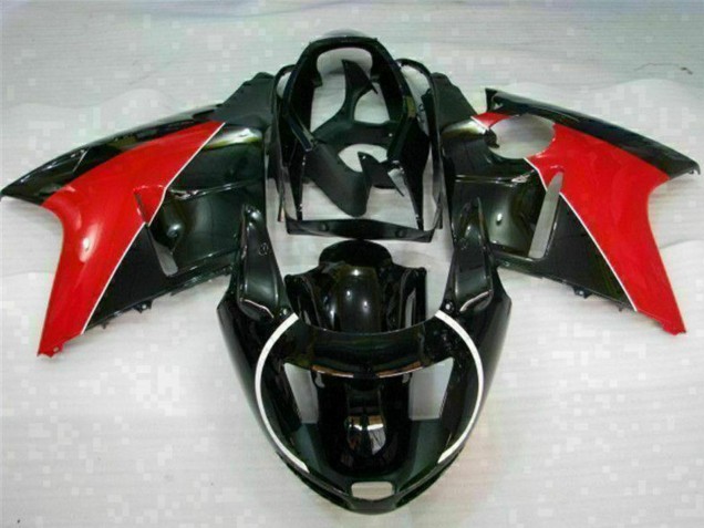 Billigste Honda CBR1100XX Blackbird Motorrad Verkleidung 1996-2007 - Rot Glanzendes Schwarz