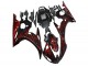 Billigste Yamaha YZF R6 Motorrad Verkleidung 2003-2004 - Glanzendes Schwarz Rot Flamme