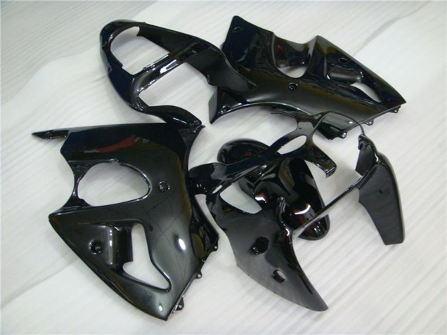 Billigste Kawasaki ZX6R Motorrad Verkleidung 2000-2002 - Glanzendes Schwarz