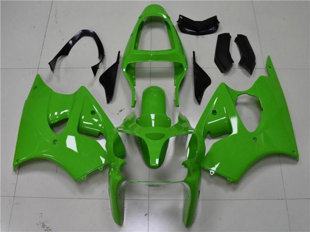Billigste Kawasaki ZX6R Motorrad Verkleidung 2000-2002 - Grun Schwarz