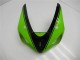 Billigste Kawasaki ZX6R Motorrad Verkleidung 2005-2006 - Grun Glanzendes Schwarz