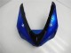 Billigste Kawasaki ZX6R Motorrad Verkleidung Kit 2005-2006 - Blau Glanzendes Schwarz