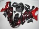 Billigste Kawasaki ZX10R Motorrad Verkleidung 2006-2007 - Glanzendes Schwarz Rot Flamme