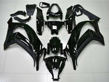 Billigste Kawasaki ZX10R Motorrad Verkleidung 2011-2015 - Glanzendes Schwarz
