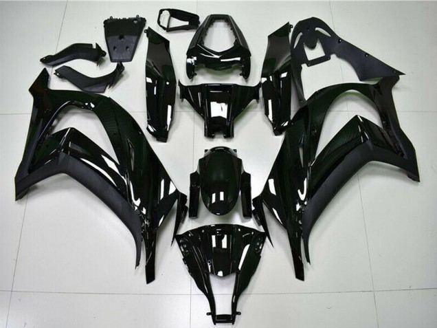 Billigste Kawasaki ZX10R Motorrad Verkleidung 2011-2015 - Glanzendes Schwarz