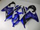 Billigste Kawasaki Ninja 300 EX300R Motorrad Verkleidung 2013-2024 - Blau Schwarz Weiss Flamme