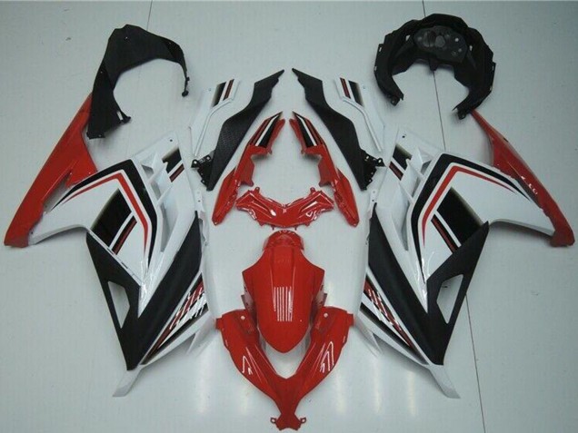 Billigste Kawasaki Ninja 300 EX300R Motorrad Verkleidung 2013-2017 - Weiss Rot Schwarz