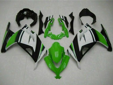 Billigste Kawasaki Ninja 300 EX300R Motorrad Verkleidung 2013-2024 - Weiss Grun Schwarz