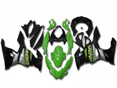 Billigste Kawasaki EX400 Motorrad Verkleidung 2018-2024 - Grun Schwarz Grau