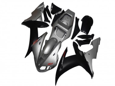 Billigste Yamaha YZF R1 Motorrad Verkleidung 2002-2003 - Silber Matt Schwarz