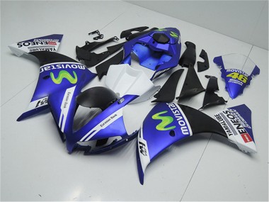 Billigste Yamaha YZF R1 Motorrad Verkleidung 2012-2014 - Blau Weiss Schwarz Grun MoviStar Yamalube ENEOS