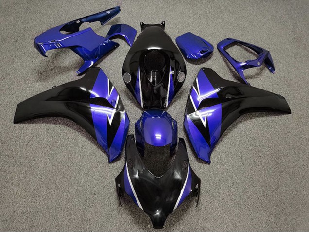 Billigste Honda CBR1000RR Motorrad Verkleidung 2008-2011 - Blau Glanzendes Schwarz