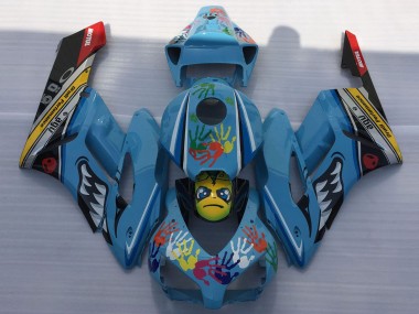 Billigste Honda CBR1000RR Motorrad Verkleidung 2004-2005 - Blau Gelb Schwarz Rot Hai