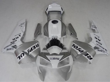 Billigste Honda CBR600RR Motorrad Verkleidung 2003-2004 - Weiss Silber Schwarz Repsol