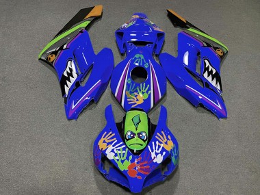 Billigste Honda CBR1000RR Motorrad Verkleidung 2004-2005 - Blau Grun Orange Schwarz Hai