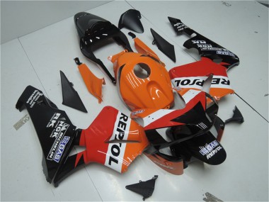 Billigste Honda CBR600RR Motorrad Verkleidung Kit 2003-2004 - Orange Weiss Rot Glanzendes Schwarz Repsol
