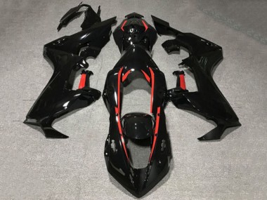 Billigste Honda CBR1000RR Motorrad Verkleidung 2017-2023 - Glanzendes Schwarz mit Rot Linie