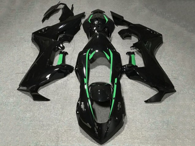 Billigste Honda CBR1000RR Motorrad Verkleidung 2017-2023 - Glanzendes Schwarz Wald Grun Linie
