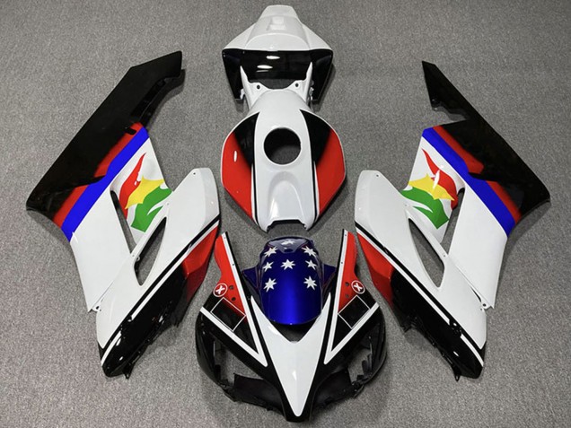 Billigste Honda CBR1000RR Motorrad Verkleidung 2004-2005 - Weiss Rot Blau Glanzendes Schwarz Stern