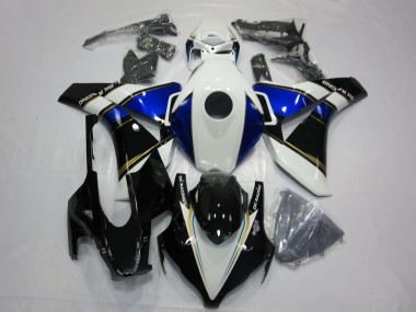 Billigste Honda CBR1000RR Motorrad Verkleidung 2008-2011 - Weiss Blau Gold Glanzendes Schwarz