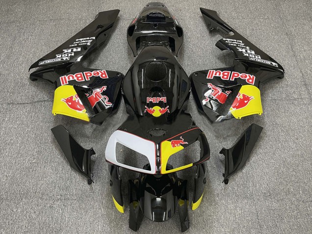 Billigste Honda CBR600RR Motorrad Verkleidung 2005-2006 - Schwarz Gelb Weiss Red Bull