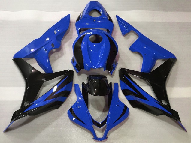 Billigste Honda CBR600RR Motorrad Verkleidung 2007-2008 - Blau Glanzendes Schwarz OEM Stil