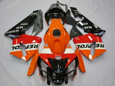Billigste Honda CBR600RR Motorrad Verkleidung 2005-2006 - Orange Weiss Rot Glanzendes Schwarz Repsol