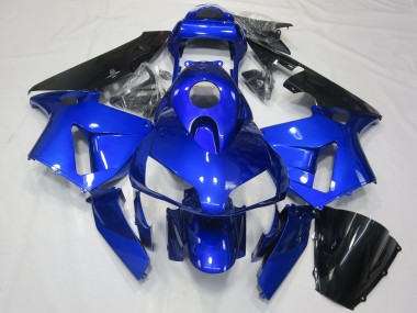 Billigste Honda CBR600RR Motorrad Verkleidung 2003-2004 - Blau Glanzendes Schwarz
