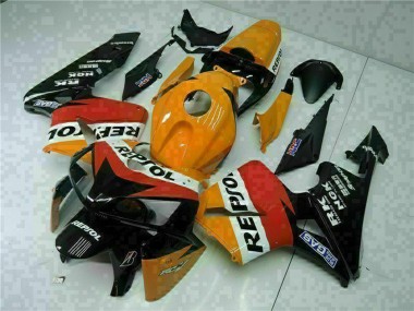 Billigste Honda CBR600RR Motorrad Verkleidung 2005-2006 - Orange Weiss Rot Schwarz Repsol