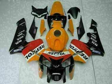 Billigste Honda CBR600RR Motorrad Verkleidung 2005-2006 - Orange Weiss Rot Schwarz Repsol