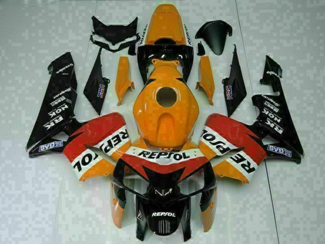 Billigste Honda CBR600RR Motorrad Verkleidung 2005-2006 - Orange Weiss Rot Schwarz Repsol