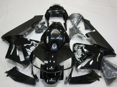 Billigste Honda CBR600RR Motorrad Verkleidung 2003-2004 - Glanzendes Schwarz Special Design