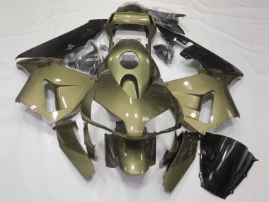 Billigste Honda CBR600RR Motorrad Verkleidung 2003-2004 - Olive Glanzendes Schwarz