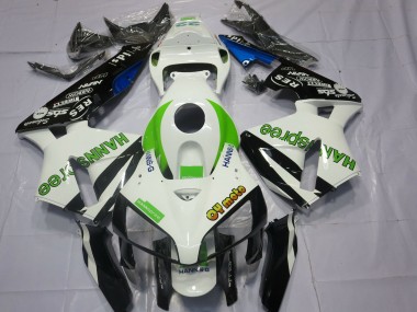 Billigste Honda CBR600RR Motorrad Verkleidung 2005-2006 - Weiss Grun Glanzendes Schwarz Hannspree