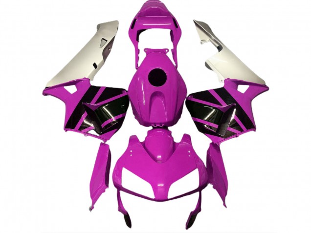 Billigste Honda CBR600RR Motorrad Verkleidung 2003-2004 - Silber Rosa Glanzendes Schwarz