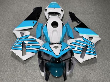 Billigste Honda CBR600RR Motorrad Verkleidung 2005-2006 - Weiss Hellblau Flugel