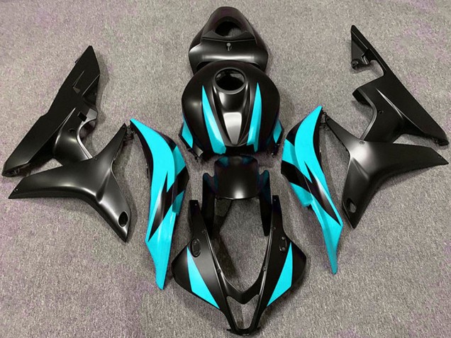 Billigste Honda CBR600RR Motorrad Verkleidung 2007-2008 - Cyan Blau Matt Schwarz