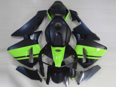 Billigste Honda CBR600RR Motorrad Verkleidung 2005-2006 - Matt Schwarz Hellgrun